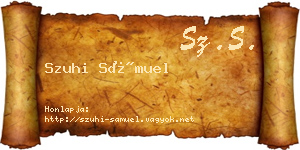 Szuhi Sámuel névjegykártya